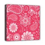 Pink floral swirl background Mini Canvas 8  x 8  (Stretched)