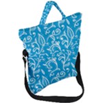 Flower swirls seamless backdrop Fold Over Handle Tote Bag