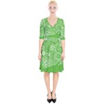 Green foliage background Wrap Up Cocktail Dress