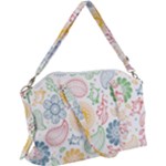 Colorful paisley background Canvas Crossbody Bag