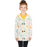 Colorful paisley background Kids  Double Breasted Button Coat