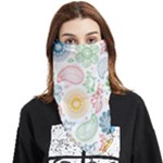 Colorful paisley background Face Covering Bandana (Triangle)