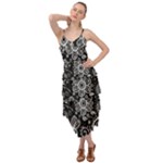 Grayscale floral swirl pattern Layered Bottom Dress