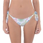 Pasley and flowers pattern Reversible Bikini Bottom