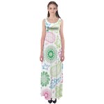 Pasley and flowers pattern Empire Waist Maxi Dress