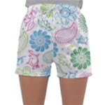 Pasley and flowers pattern Sleepwear Shorts