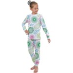 Pasley and flowers pattern Kids  Long Sleeve Set 
