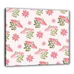 Pink floral pattern background Canvas 24  x 20  (Stretched)