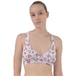 Pink floral pattern background Sweetheart Sports Bra
