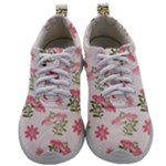 Pink floral pattern background Mens Athletic Shoes