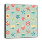 Soft tones floral pattern background Mini Canvas 8  x 8  (Stretched)