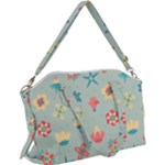 Soft tones floral pattern background Canvas Crossbody Bag