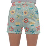 Soft tones floral pattern background Sleepwear Shorts