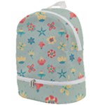 Soft tones floral pattern background Zip Bottom Backpack