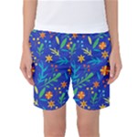 Bright and colorful floral pattern Women s Basketball Shorts