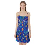 Bright and colorful floral pattern Satin Night Slip