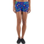 Bright and colorful floral pattern Yoga Shorts