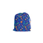 Bright and colorful floral pattern Drawstring Pouch (XS)