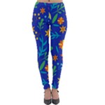 Bright and colorful floral pattern Lightweight Velour Leggings