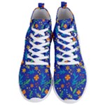 Bright and colorful floral pattern Men s Lightweight High Top Sneakers