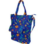 Bright and colorful floral pattern Shoulder Tote Bag