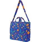 Bright and colorful floral pattern Square Shoulder Tote Bag