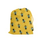 Bee pattern background Drawstring Pouch (Large)