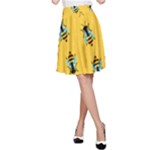 Bee pattern background A-Line Skirt