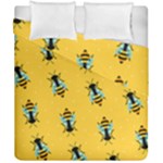 Bee pattern background Duvet Cover Double Side (California King Size)
