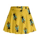 Bee pattern background Mini Flare Skirt