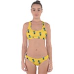 Bee pattern background Cross Back Hipster Bikini Set