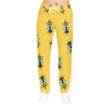 Bee pattern background Women velvet Drawstring Pants