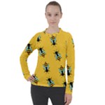 Bee pattern background Women s Pique Long Sleeve Tee