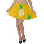 pineapple patterns Velvet Skater Skirt