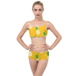 pineapple patterns Layered Top Bikini Set