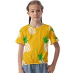 pineapple patterns Kids  Cuff Sleeve Scrunch Bottom Tee