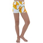 bananas seamless pattern Kids  Lightweight Velour Yoga Shorts