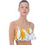 bananas seamless pattern Frill Bikini Top