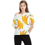 bananas seamless pattern One Shoulder Cut Out Tee