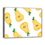pears pattern Canvas 16  x 12  (Stretched)