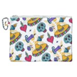 Bright Day of the Dead seamless pattern Canvas Cosmetic Bag (XL)