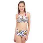 Bright Day of the Dead seamless pattern Cage Up Bikini Set