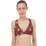 Cute Christmas seamless pattern Classic Banded Bikini Top