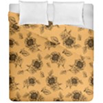 Hand drawn sunflower pattern Duvet Cover Double Side (California King Size)