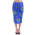 Christmas pattern with wreaths Midi Pencil Skirt