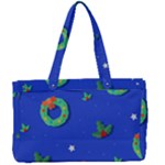 Christmas pattern with wreaths Canvas Work Bag