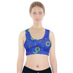 Christmas pattern with wreaths Sports Bra With Pocket