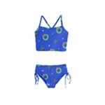 Christmas pattern with wreaths Girls  Tankini Swimsuit