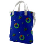 Christmas pattern with wreaths Canvas Messenger Bag