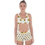 Delicate sunflower seamless pattern Racerback Boyleg Bikini Set